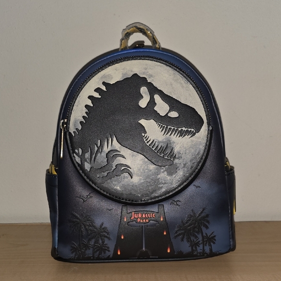 Loungefly Handbags - Loungefly Jurassic Park Blue and Black Backpack